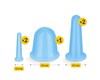 Set de ventuze pentru masaj facial din silicon