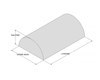 Semicilindru 60x30x15 cm.
