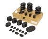 Set cu 45 de pietre vulcanice pentru masaj cu incalzitor.